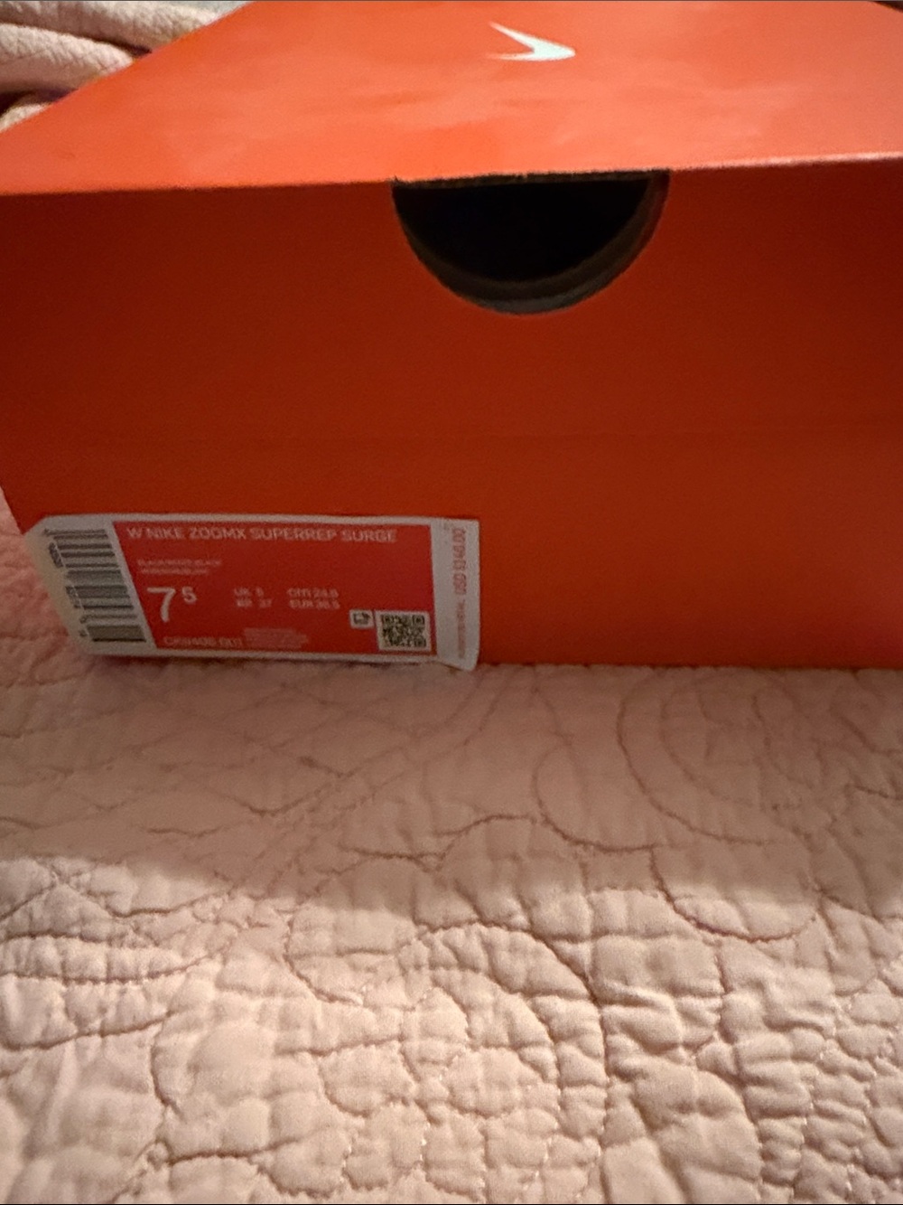 Shoe Box on Bedding